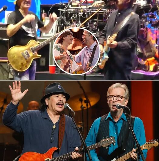 When Carlos Santana and Eric Clapton took the stage at the Crossroads Festival, no one was prepared for what followed. This wasn’t a concert—it was a spiritual collision, a raw and reverent summoning of the late Peter Green’s ghost through “Black Magic Woman.